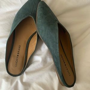 Lucky brand sage green leather shoes